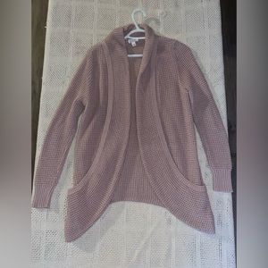 Knit sweater cardigan- light pink